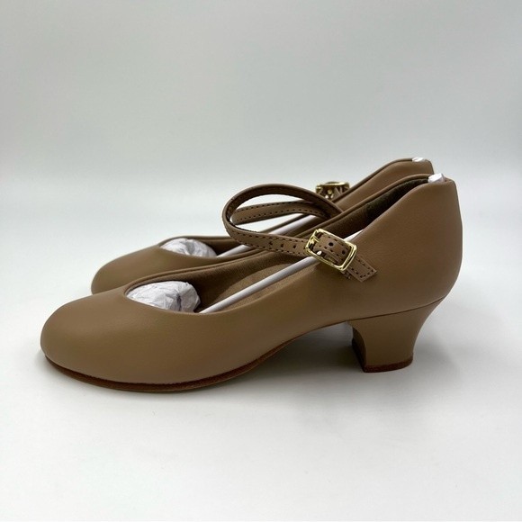Capezio Jr. Footlight 550 550X Caramel‎ Character Dance Shoes Big Girls Kids 3 - Picture 7 of 15